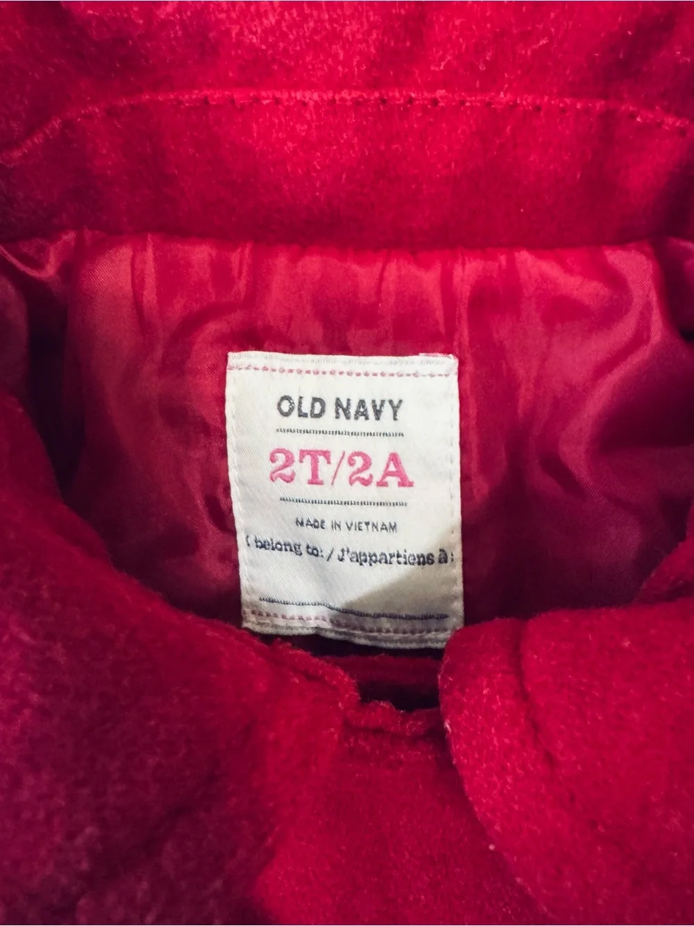Old Navy Wool Blend Double Breasted Peacoat with Tailored Back EUC